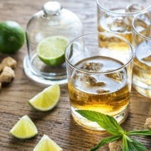 Rum on the rocks