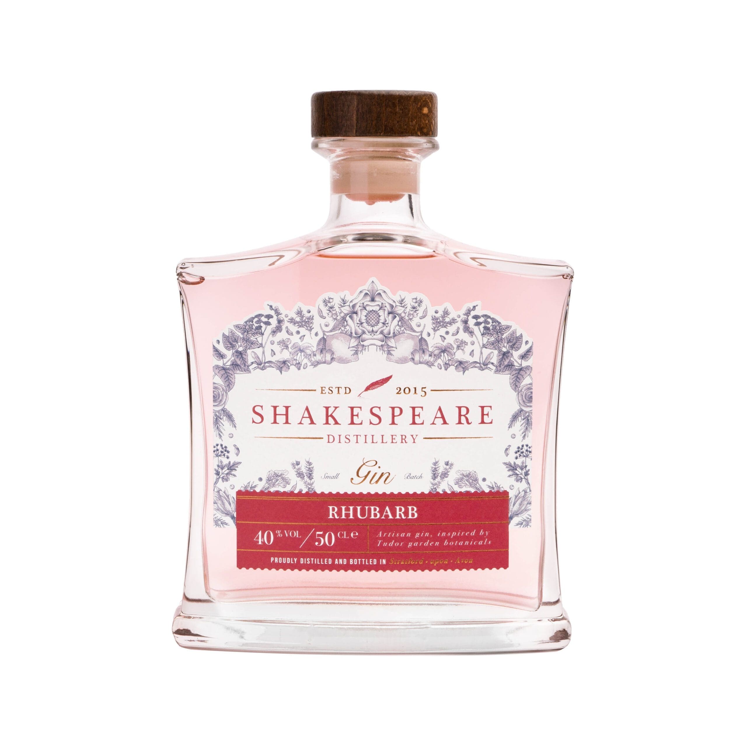 a bottle of rhubarb gin