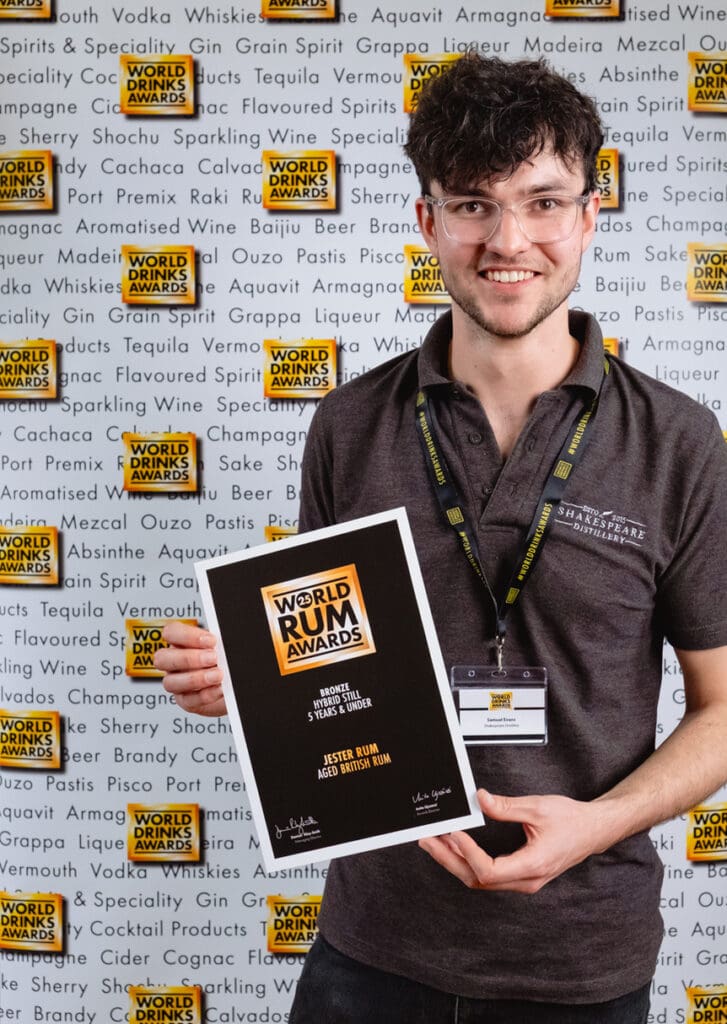 Sam receiving our award at the World Rum Awards